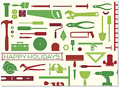 Select a verse, create your own custom verse, or order blank for handwritten notes. Holiday Tools Card D2213U-A